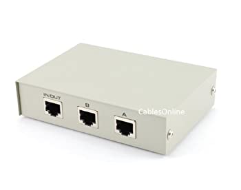 【中古】【輸入品・未使用】CablesOnline コンパクト 2ウェイ RJ45 イーサネット ネットワーク プッシュボタン メタル ミニスイッチボックス (SB-034P)