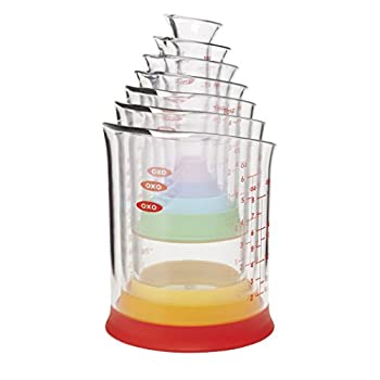 【中古】【インポート品・未当て嵌める】OXO Good Grips 4天下太平ミニ位置づけるビーカー仕掛ける 7-Piece 11124400