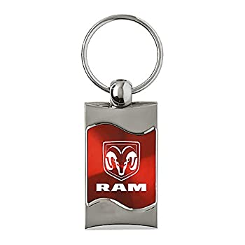 【中古】【輸入品・未使用】Dodge Ram 長方形 波 レッド キーホルダー|スカイマーケットプラス