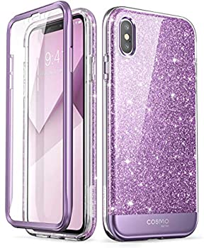 【中古】【輸入品・未使用】i-Blason iPhone Xsケース、iPhone Xケース、[Cosmo] iPhone Xsケース用スクリーンプロテクター内蔵フルボディキラキラ輝きクリアバンパーケース