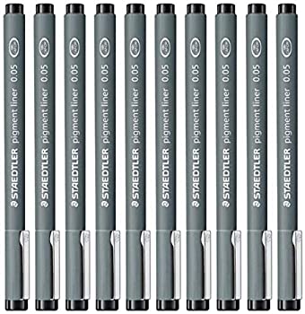 【中古】【輸入品・未使用】Staedtler 0.05 mm Pigment Liner Fineliner Sketching Drawing Drafting Pens Pack of 10｜スカイマーケットプラス