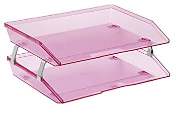 【中古】【インポート品・未当てはめる】Acrimet Facility Double Letter Tray (Clear Pink Colour)
