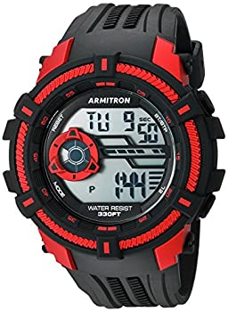 【中古】【輸入品・未使用】Armitron Sport メンズ 40/8384 デジタル クロノグラフ 樹脂ストラップ 腕時計 グレー/レッド|スカイマーケットプラス