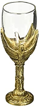 【中古】【輸入品・未使用】デザイントスカーノGoddess Isis Sculptural Wine Goblet、ゴールド|スカイマーケットプラス