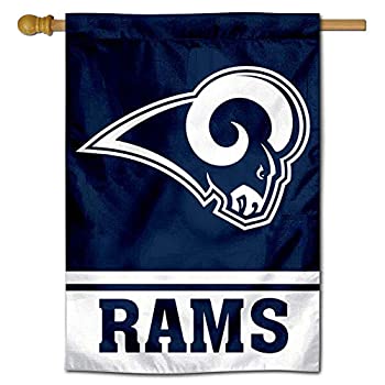 【中古】【インポート品・未当て嵌める】WinCraft 天使の都市 Rams 白いこと唐人笛 両面住み家信号旗