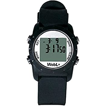 【中古】【輸入品・未使用】WobL+ 世界最小&最高の防水振動9アラーム + カウントダウンタイマー腕時計 (ブラック) スポーツ/医学/会議/トイレリマインダー｜スカイマーケットプラス