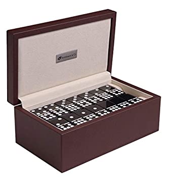 【中古】【輸入品・未使用】Silverman & Co. ダブル 9 ラージ ブラック ドミノセット - ブラウンケース｜スカイマーケットプラス 38,397円