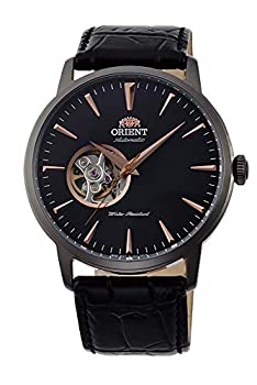 【中古】【輸入品・未使用】Orient オープンハート 自動巻き ブラックダイヤル メンズ腕時計 FAG02001B0