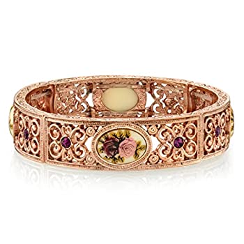 【中古】【輸入品・未使用】1928 Jewellery Manor House Victorian Rose Gold-Tone Bracelet
