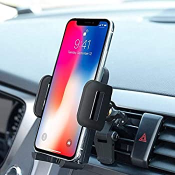 【中古】【輸入品・未使用】OTEMIK カーマウント 電話ホルダー ユニバーサルエアベント電話マウント 調節可能な360度回転 携帯電話マウント ワンボタンリリース iPhone XS/X｜スカイマーケットプラス