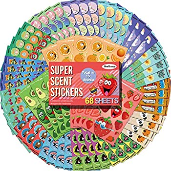 【中古】【輸入品・未使用】HORIECHALY スクラッチ&スニッフステッカー 68枚 17種類の香り 子供&先生&両親に最適 ご褒美ステッカー ギフト パーティー記念品 おいしい香ステ｜スカイマーケットプラス