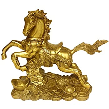 【中古】【輸入品・未使用】真鍮お金Running Horse Statues ChineseハンドメイドFigurinesホームDecor Collectibleギフトbs041｜スカイマーケットプラス