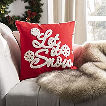 【中古】【輸入品・未使用】Safavieh Home Collection Let It Snow 赤と白 (18インチ x 18インチ) 枕 17,485円