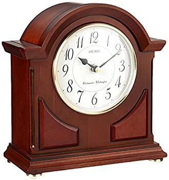 【中古】【インポート品・未当てはめる】Seiko Mantel Chime Clock Brown Wooden Case