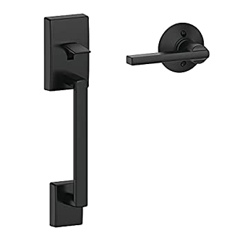 【中古】【輸入品・未使用】Schlage FE285 CEN 622 LAT センチュリートリム ハーフフロントエントリーハンドルセット ラティチュードレバー付き マットブラック