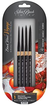 【中古】【インポート品・未当てはめる】Silver Brush black Velvet Voyage 4 Pc Travel Brush Set by Silver Brush