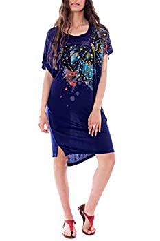 【中古】【輸入品・未使用】Desigual レディース ドレス バタフライ US サイズ: X-Small カラー: ブルー