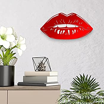 【中古】【輸入品・未使用】4ArtWorks ? 光沢リップ3Dウォールアート ? すぐに壁に掛けられるアクリル壁装飾 寝室、寮、リビングルームなどに ? 手作業で組み立て、アメリカ