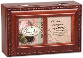 【中古】【インポート品・未当て嵌める】Cottage Garden Grandma Our Times Woodgrain Petite Music Box / Jewellery Box Plays How Great Thou Art
