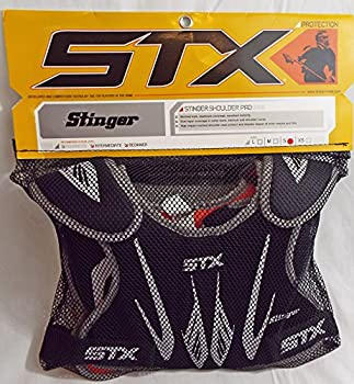 【中古】【インポート品・未当て嵌める】STX Stinger Lacrosse Shoulder Pad インチ Small真っただなか/未経験者で黒いこと
