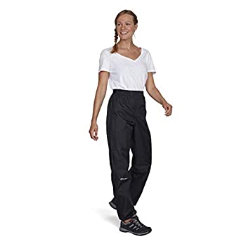 【中古】【インポート品・未当てはめる】BERGHAUS WOMENS DELUGE WATERPROOF OVERTROUSERS REGULAR LEG BLACK (UK16)