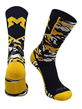 【中古】【輸入品・未使用】TCK Michigan Wolverinesカモクルーソックス ブラック|スカイマーケットプラス