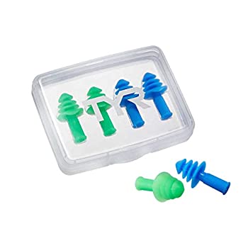 【中古】【インポート品・未当て嵌める】TYR Ergo Flex イヤープラグ 4PK (2有りの実) - 青碧/緑であること one size