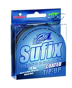 【中古】【輸入品・未使用】Sufix Performance V-Coat 50-Yards Spool Size Tip Up Braid Line (Black%ｶﾝﾏ% 14kg)