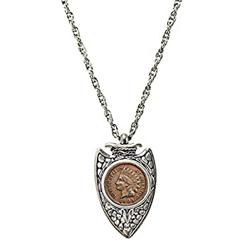 【中古】【輸入品・未使用】インディアン ヘッド ペニー シルバートーン 矢じり ペンダント