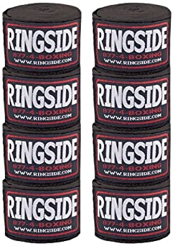 【中古】【輸入品・未使用】Ringside コットンスタンダード ボクシングハンドラップ (10個パック) ブラック