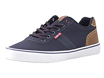 【中古】【輸入品・未使用】Levi's メンズ マイルズパーフ PU NB コントラスト トリム カジュアル スニーカーシューズ%ｶﾝﾏ% ネイビー/バーガンディー%ｶﾝﾏ% 9.5｜スカイマーケットプラス