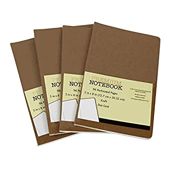 【中古】【インポート品・未当て嵌める】割り増し金ノートパソ???ドットグリッドページ、手工芸品押しかぶせる5?インチ x 8?インチ。96?PreforatedペイジW /点線グリッド 4 Notebooks