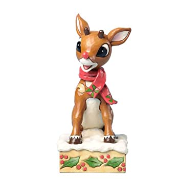 【中古】【輸入品・未使用】Jim Shore for Enesco ルドルフ 伝統 点滅する鼻の置物 3.94インチ｜スカイマーケットプラス