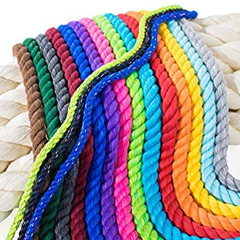 【中古】【輸入品・未使用】PARACORD PLANET ツイスト3ストランド 天然コットンロープ 職人コード ? 直径1/4、1/2、5/8、3/4、1インチ ? スーパーソフトホワイト 様々な色