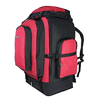 【中古】【輸入品・未使用】TRANSWORLD 4800 立方インチ ハイキング バックパック%ｶﾝﾏ% 4800立方インチハイキングバックパック%ｶﾝﾏ% ブラックレッド%ｶﾝﾏ% One Size