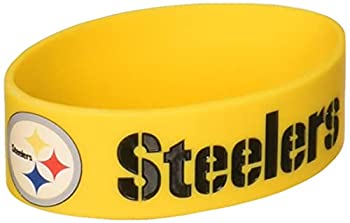 【中古】【インポート品・未当て嵌める】（アミンコ）aminco NFL シリコンラバーブレスレット Pittsburgh Steelers スポーツ・アウトドア-その他