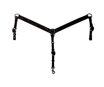 【中古】【輸入品・未使用】(Walnut) - Circle Y Floral Straight Breast Collar|スカイマーケットプラス