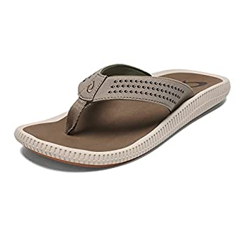 【中古】【インポート品・未当て嵌める】OLUKAI Ulele Sandals - Men\u0027s Clay/Mustang 12