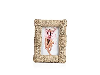 【中古】【インポート品・未当てはめる】Zodax Abaca 縄索 写真絵ひな型 自然的 4%ﾀﾞﾌﾞﾙｸｫｰﾃ% x 6%ﾀﾞﾌﾞﾙｸｫｰﾃ% NCX-2838