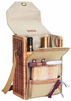 【中古】【輸入品・未使用】Picnic Time 'Corsica' Insulated Wine Basket with Wine and Cheese Accessories