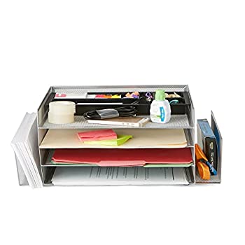 【中古】【輸入品・未使用】Mind Reader 4TSIDE2 ティアデスクファイルトレイ シルバー 4TSIDE2-SIL|スカイマーケットプラス