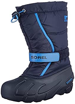 【中古】【インポート品・未当て嵌める】SOREL - 青少年 フラリー 冬 スノーブーツ 赤ちゃん用 US 大きさ: 1 Big Kid 色つや: 青み