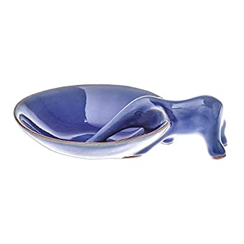【中古】【輸入品・未使用】NOVICA 350647 シッピングエレファント セラミック お香ホルダー ブルー|スカイマーケットプラス