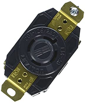 【中古】【輸入品・未使用】Leviton 2410-b 20-amp、125?/ 250-volt、フラッシュマウントロックコンセント、工業用グレード、接地、すべてのblack-ブラック|スカイマーケットプラス