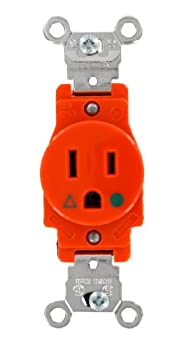 【中古】【インポート品・未当て嵌める】Leviton 5261-ig 15-amp 125-volt NEMA 5???15r、2p、3?W、Narrowボディシングルコンセント、赤銅色