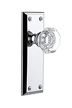 【中古】【輸入品・未使用】Grandeur Fifth Avenueプレートwithシャンボールクリスタルノブ、シングルダミー、明るいクロム