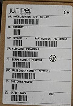【中古】【輸入品・未使用】JUNIPER 740-031850 ジュニパー SFP-1GE-LX IPUIA9EMAB 740-031850 シングルポート 1000Base LX Juniper-SFP-1GE-LX-dv6-LX-SFP-Transceiver-740
