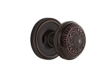 【中古】【輸入品・未使用】Nostalgic Warehouse クラシックロゼット エッグ&ダーツドアノブ パッセージ - 2.75インチ タイムレスブロンズ