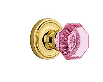【中古】【輸入品・未使用】Nostalgic Warehouse 726117 クラシック ロゼット インテリア ほぞ穴 ウォルドルフ ピンク ドアノブ アンラッカー真鍮｜スカイマーケットプラス