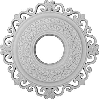 【中古】【輸入品・未使用】Ekena Millwork cm22orsls 22?%ﾀﾞﾌﾞﾙｸｫｰﾃ% OD X 6?ID X 1?3?/ 4「P Orrington天井Medallion ( Fits Canopies up to 6?1?/ 4?%ﾀﾞﾌﾞﾙｸｫｰﾃ%、シルバ